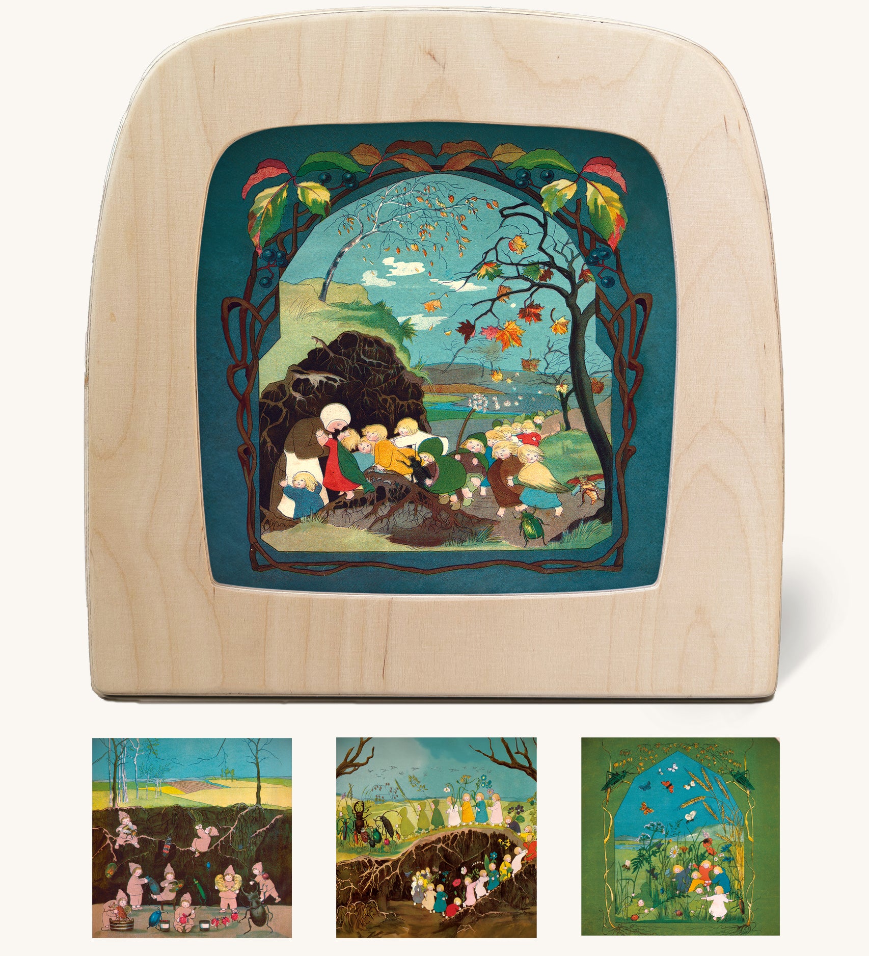 Toverlux silhouettes inspired by the Story of the Root Children book by Sibylle von Olfers, compatible with the Magic Lamp or Magic Frame, sold by Babipur.