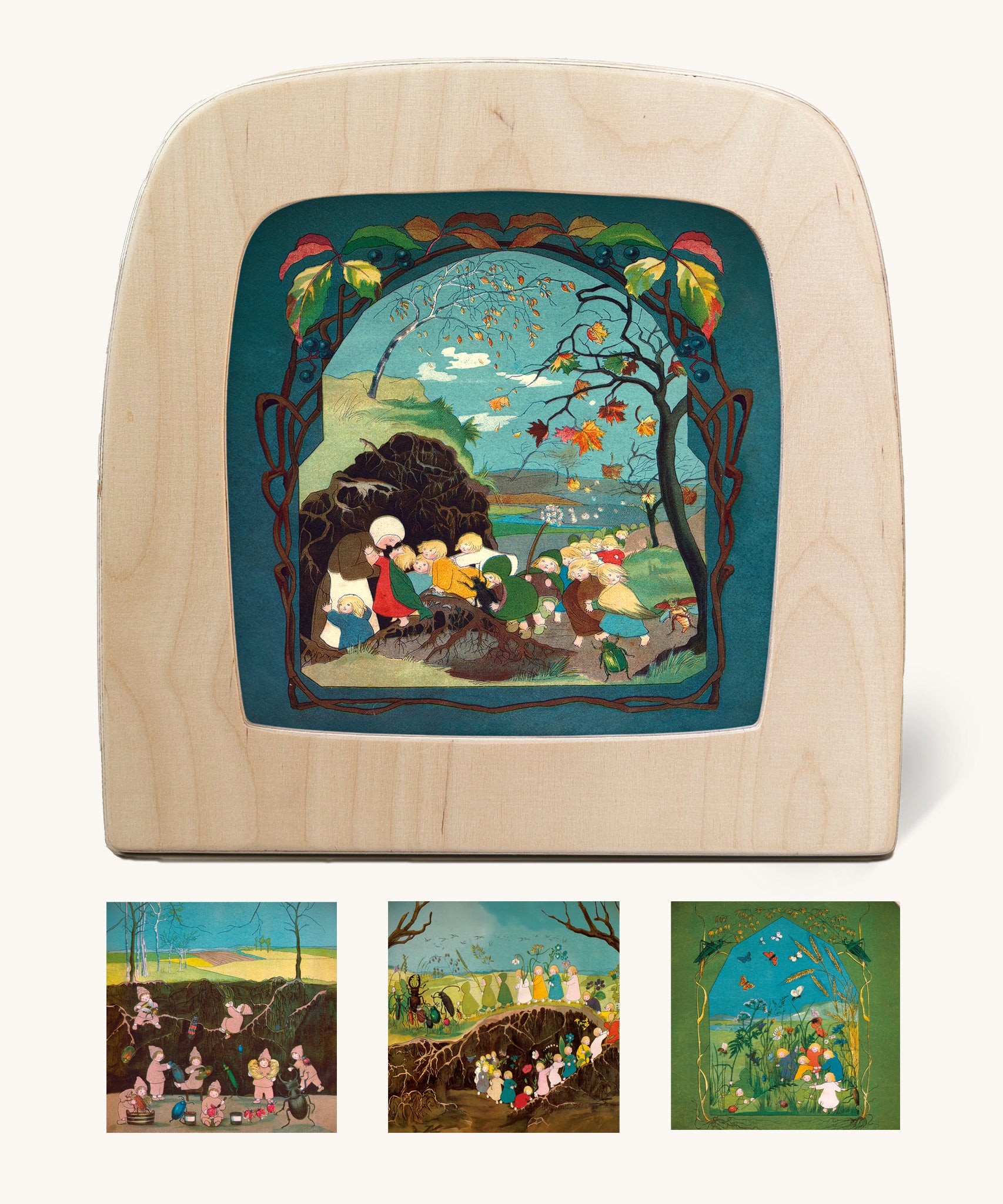 Toverlux silhouettes inspired by the Story of the Root Children book by Sibylle von Olfers, compatible with the Magic Lamp or Magic Frame, sold by Babipur.