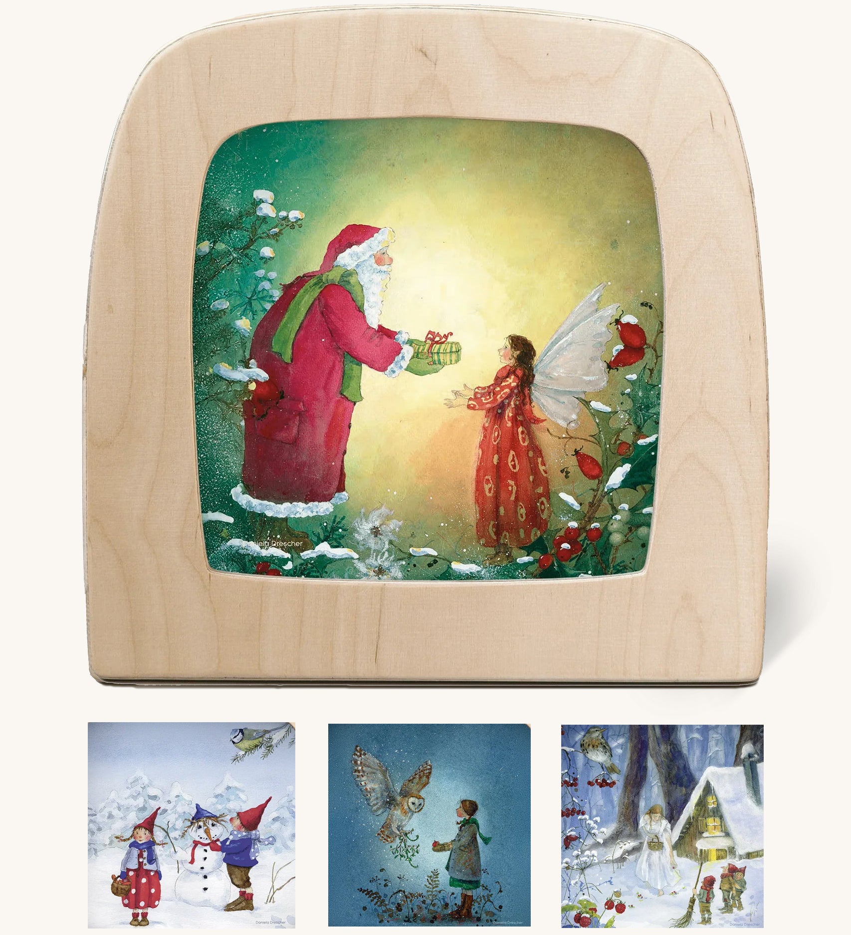 Winter Special Toverlux silhouettes, set of 4, by artist Daniella Drescher, compatible with the Magic Lamp or Magic Frame, for sale at Babipur.
