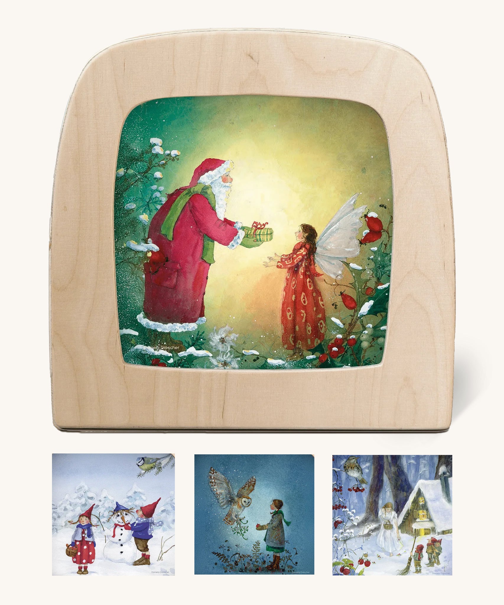 Winter Special Toverlux silhouettes, set of 4, by artist Daniella Drescher, compatible with the Magic Lamp or Magic Frame, for sale at Babipur.