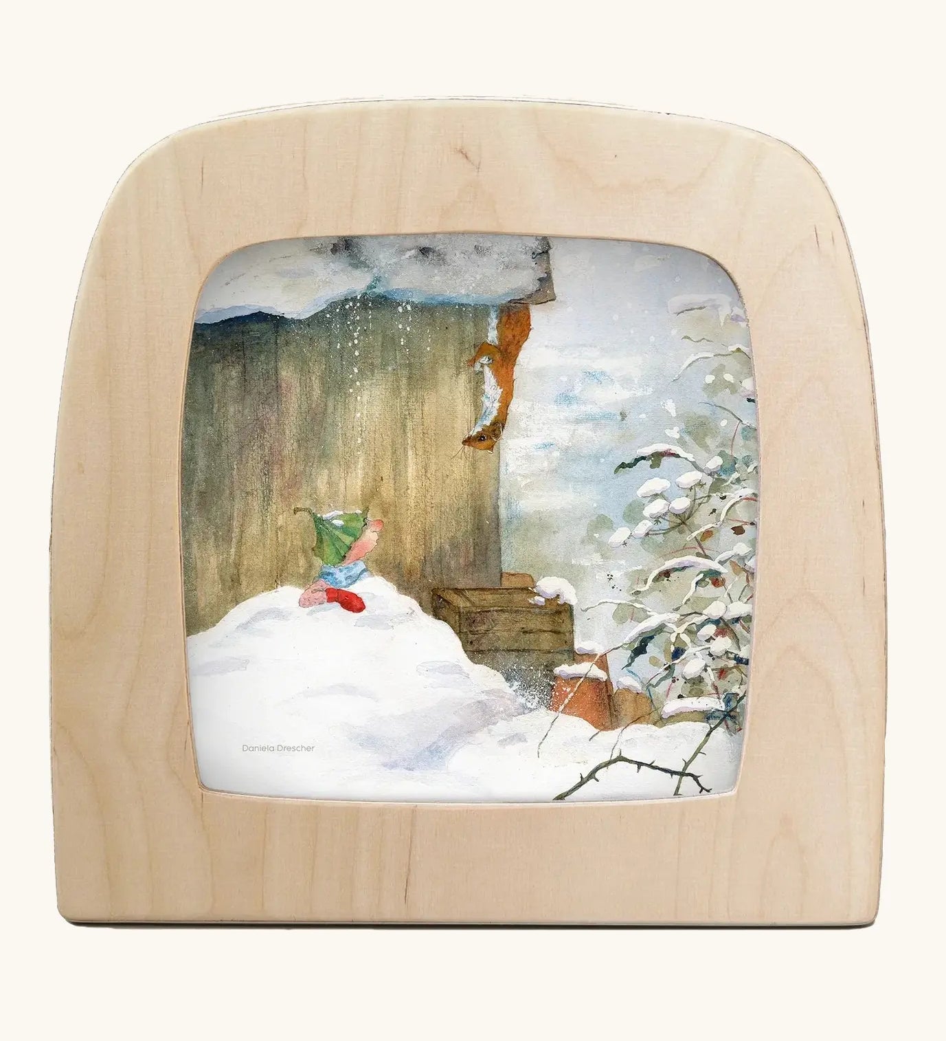 Toverlux silhouette of Griswald snow winter scene by Daniela Drescher for magic lamp.