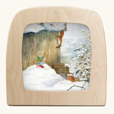 Toverlux silhouette of Griswald snow winter scene by Daniela Drescher for magic lamp.