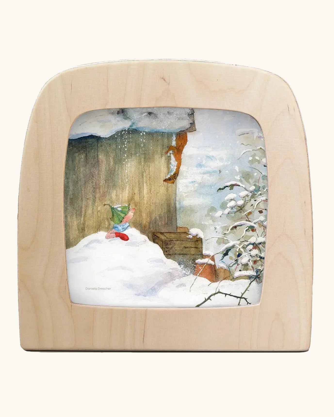 Toverlux silhouette of Griswald snow winter scene by Daniela Drescher for magic lamp.