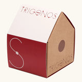 Trigonos small construction set in the cardboard packaging shaped as a house