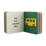 Trixie Little Library - baby board books; Vehicles, showing a bus.