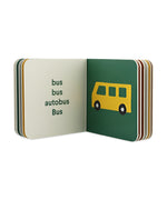 Trixie Little Library - baby board books; Vehicles, showing a bus.