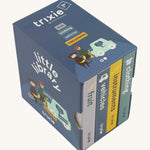 Trixie Little Library - a set of four baby board books; Clothing, Fruit, Vehicles, Instruments