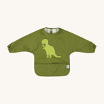 Trixie Animal Friends Waterproof Long Sleeve Bib, green, Mr Dino. 