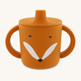 Trixie Animal Friends Silicone Sippy Cup, orange, Mr Fox.