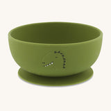 Trixie Animal Friends Silicone Suction Bowl, green, Mr Dino. 