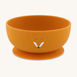 Trixie Animal Friends Silicone Suction Bowl, orange, Mr Fox. 