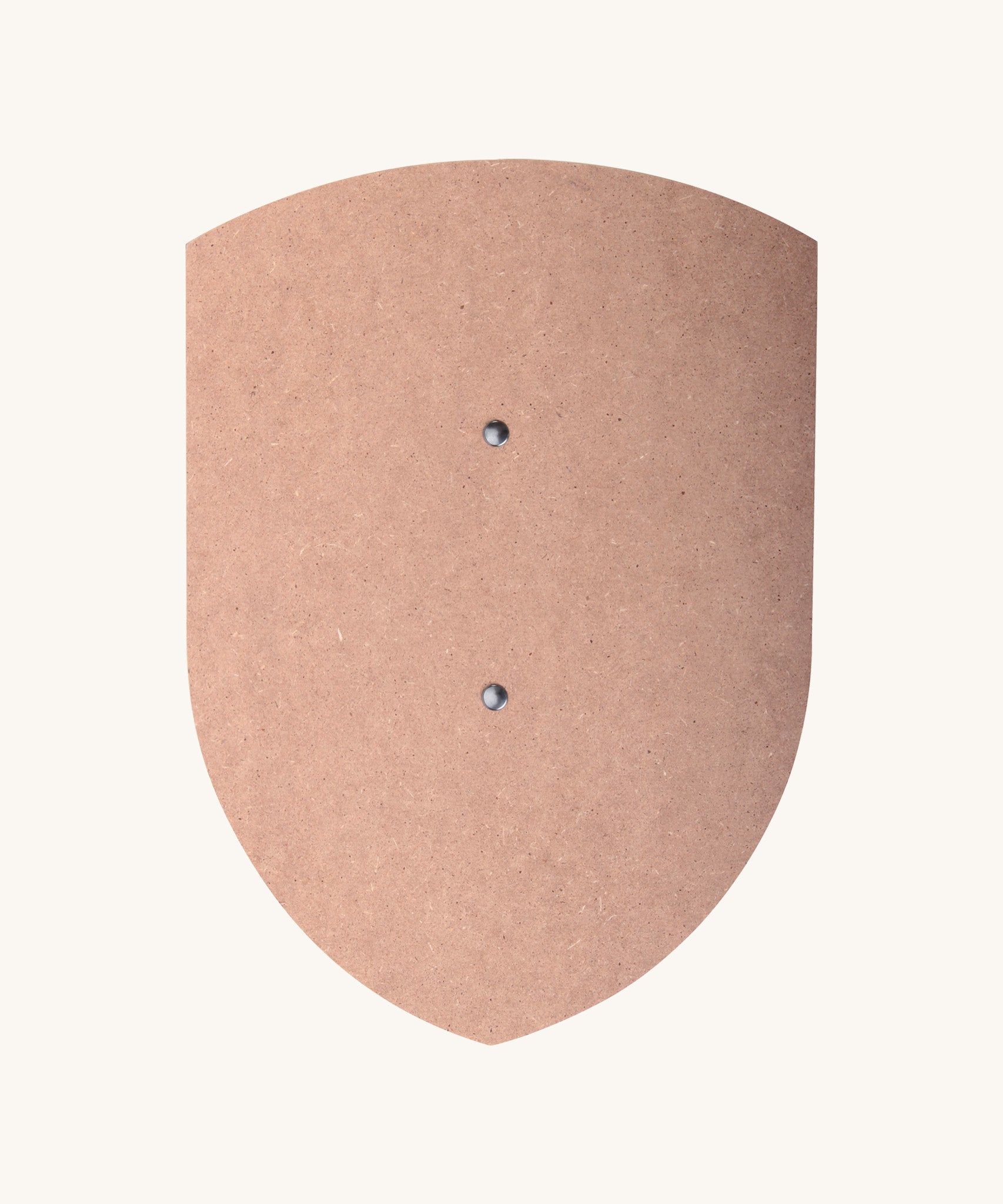 The VAH wooden toy shield left bare for your kids to get creative and paint it themselves. 