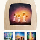 Vogel Geluk artwork silhouettes for the Toverlux Magic Lamp for spring, summer, autumn and winter celebrations.