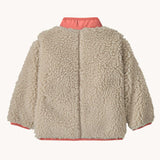 The back of the Patagonia Baby Retro-X Fleece Jacket in a Natural Sparkle Pink colour way.