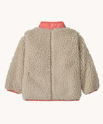 The back of the Patagonia Baby Retro-X Fleece Jacket in a Natural Sparkle Pink colour way.