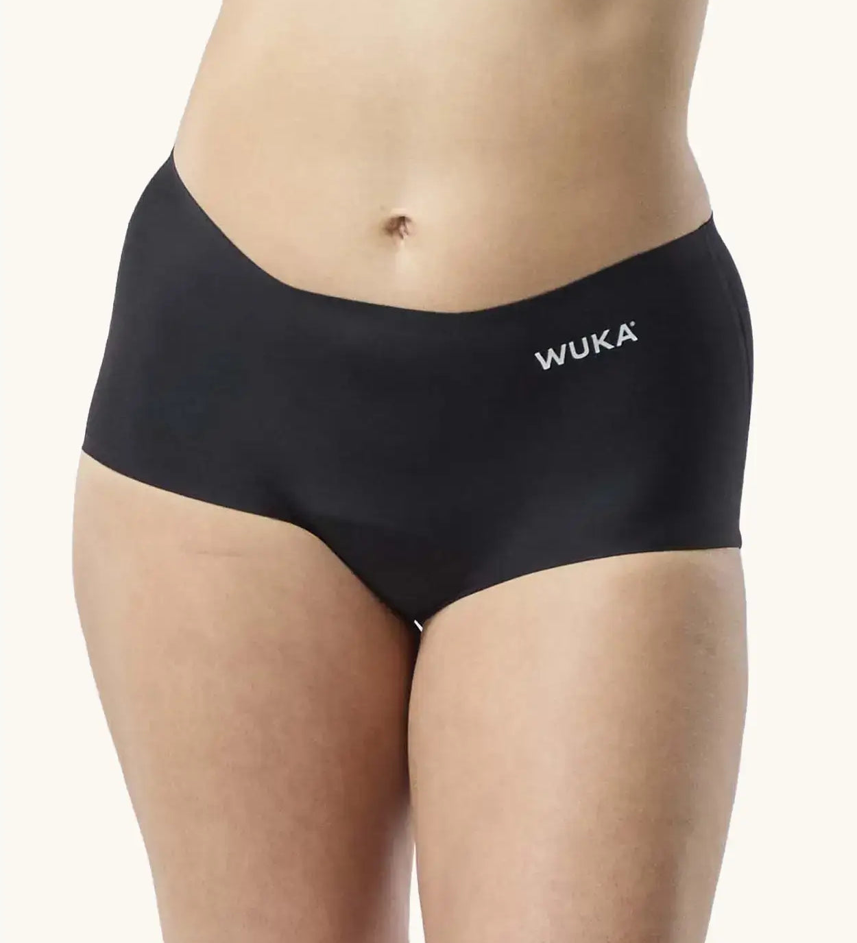 WUKA Teen Stretch Boxer Shorts Heavy Flow in Black