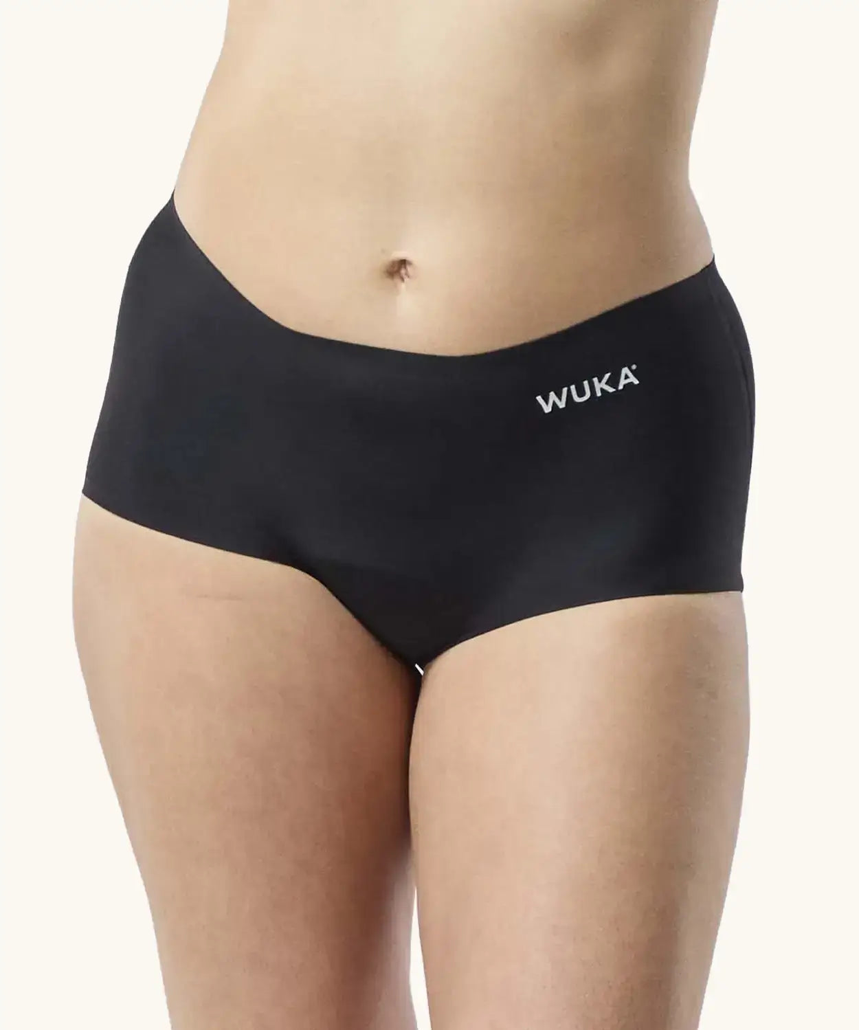 WUKA Teen Stretch Boxer Shorts Heavy Flow in Black