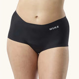 WUKA Teen Stretch Boxer Shorts Heavy Flow in Black