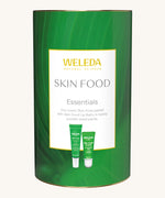 Weleda skin food essentials gift set. A Weleda gift set presented in green tube box. Weleda have a range of luxurious, natural skin care items available at Babipur. 