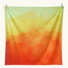 Wonderie organic cotton large sheer play cloth in orange and yellow amber for fire, summer and volcano small world play.