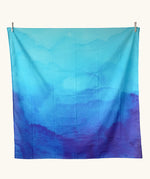 Wonderie organic cotton large sheer play cloth in azure blue for sky, sea and pond small world play.