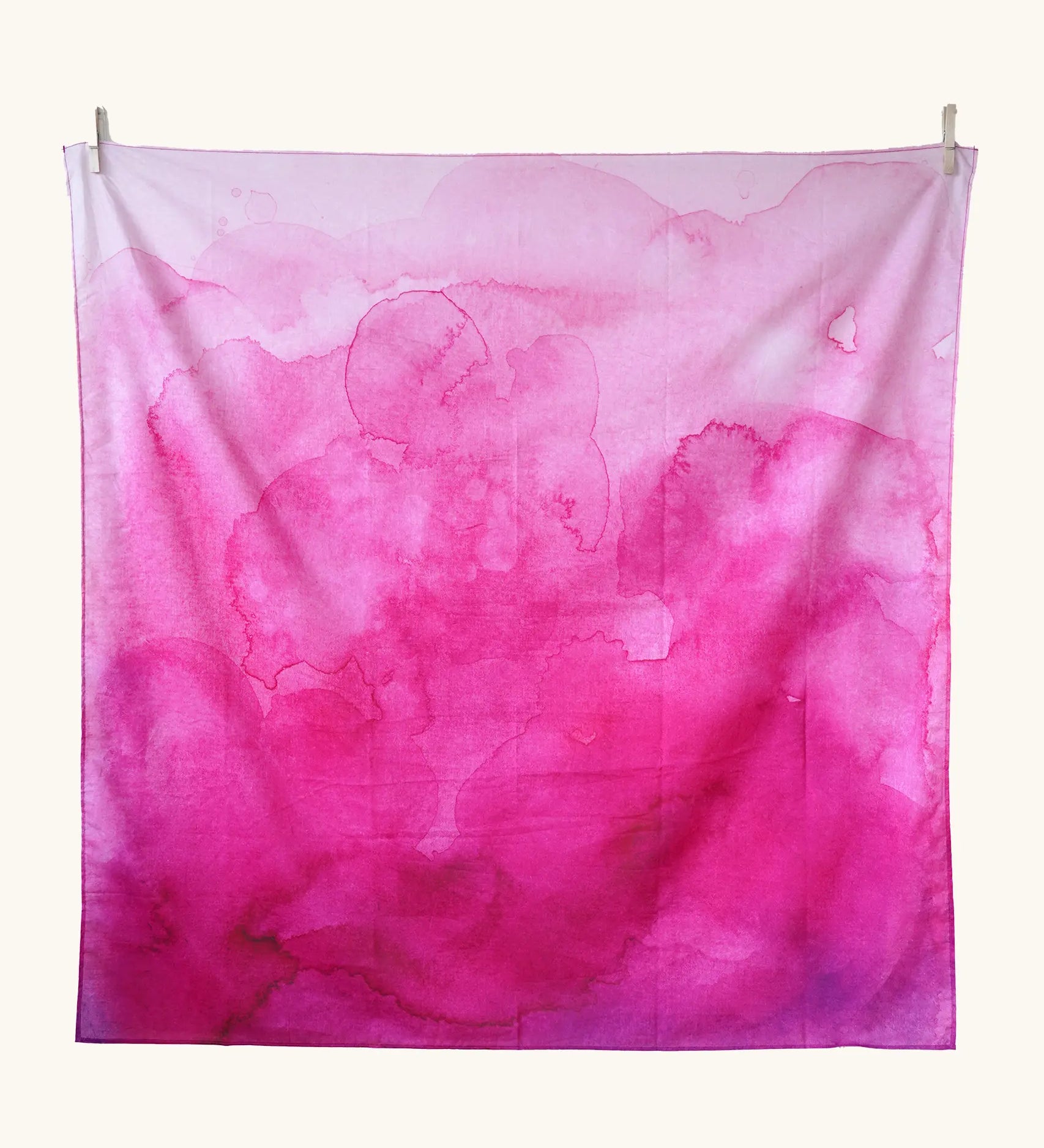 Wonderie organic cotton large sheer play cloth in pink orchid for unicorn, magical, floral small world play.
