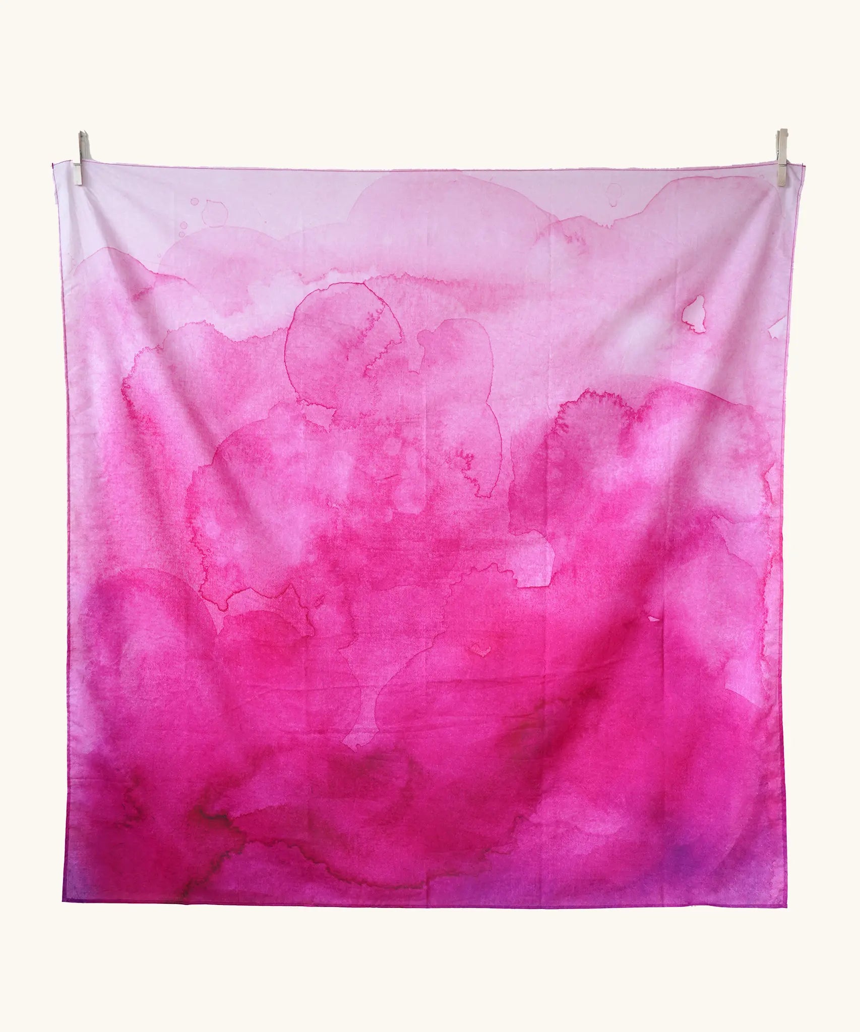 Wonderie organic cotton large sheer play cloth in pink orchid for unicorn, magical, floral small world play.
