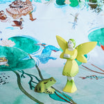 A Bumbu fairy and frog play on the Wonderie Play Cloth - Down By The Pond
