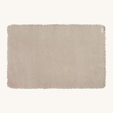 Avery Row Scallop Knit Organic Baby Blanket - Stone