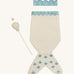 A light Avery row mermaid dress up set with a light blue trim including a light blue crown and a light shell wand on a cream background.