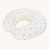 An Avery Row Nursing Pillow with an Anemone design. The The top of the pillow features a white background with a delicate pink anemone flower print. Avery Row have a range of baby and nursery products with stylish designs available at Babipur. 