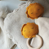 Avery Row Scallop Knit Organic Baby Blanket - Stone