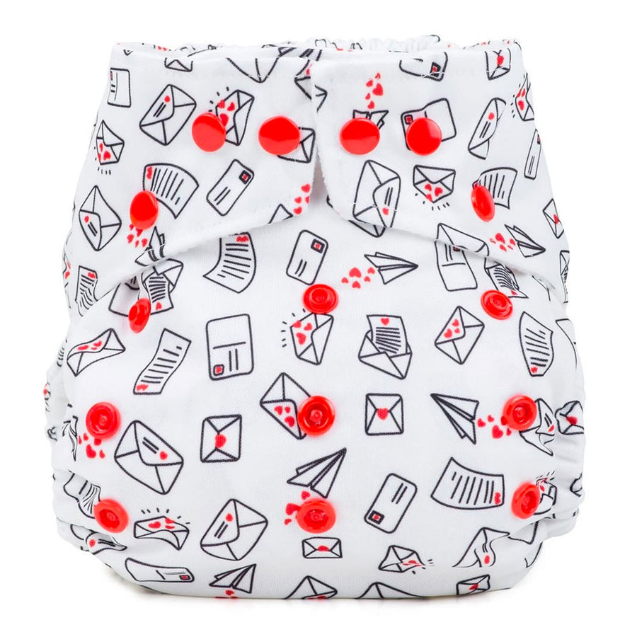 Baba + Boo Birth-To-Potty Reusable Pocket Nappy - Love Letters – Babipur