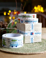 Babipur design wide Christmas Camper Van and Welsh Nadolig Llawen designs