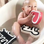 Etta Loves X Keith Haring Natural Rubber Sensory Bath Toys - 3 Pack in 'Baby', 'Barking Dog' and 'Heart' design