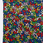 A closer look at the Etta Loves X Keith Haring Organic Baby Comforter - Brazil. A fun and colourful shaped print