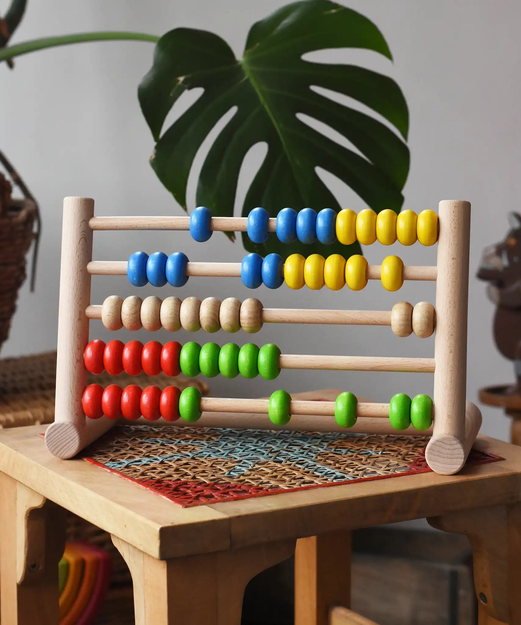 Bajo 50 bead wide abacus in the Babipur playroom.