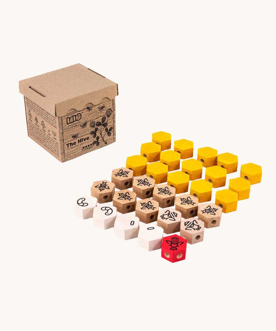 Bajo Bee Hive Wooden Blocks. These Bajo toys are part of a wide selection of wooden toys available here at Babipur. 