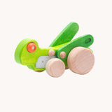 Bajo Cicada green Grasshopper wooden toy. These heirloom quality toys by Bajo are part of a wide range of wooden toys available here at Babipur.