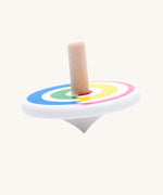 Bajo wooden Colourful Semi Circles Spinning Top toy. These heirloom quality toys by Bajo are part of a wide range of wooden toys available here at Babipur. 