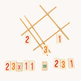 Bajo Easy Maths Learning Set. A wooden educational set that comes with double sided number tiles and Japanese grid sticks. 