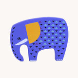 Bajo elephant Endangered Animals wooden toy Figure. A purple elephant shaped figure decorated with a geometric style pattern. These heirloom quality toys by Bajo are part of a wide range of wooden toys available here at Babipur.
