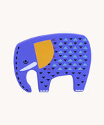 Bajo elephant Endangered Animals wooden toy Figure. A purple elephant shaped figure decorated with a geometric style pattern. These heirloom quality toys by Bajo are part of a wide range of wooden toys available here at Babipur.