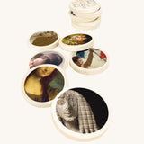 Bajo Faces of Art Memory Game. A set of 32 wooden discs featuring 16 different pieces of art. These heirloom quality toys by Bajo are part of a wide range of wooden toys available here at Babipur.