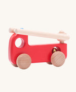 Bajo Wooden Toy Fire Engine, shown with the ladder down. These heirloom quality toys by Bajo are part of a wide range of wooden toys available here at Babipur. 