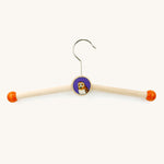 a bajo gruffalo owl childrens hanger on a cream background