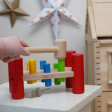 Bajo Hammering Board wooden toy. These heirloom quality toys by Bajo are part of a wide range of wooden toys available here at Babipur.