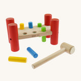 Bajo Hammering Board wooden toy. These heirloom quality toys by Bajo are part of a wide range of wooden toys available here at Babipur.