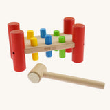 Bajo Hammering Board wooden toy. These heirloom quality toys by Bajo are part of a wide range of wooden toys available here at Babipur.