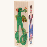 Bajo Legend Of The Wawel Dragon Turning Blocks. Three blocks that are attached to each other each side featuring a different character. 